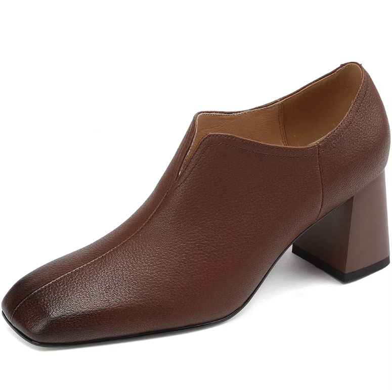 USS Shoes Leonor Women's Leather Dress Square Toe Pumps
