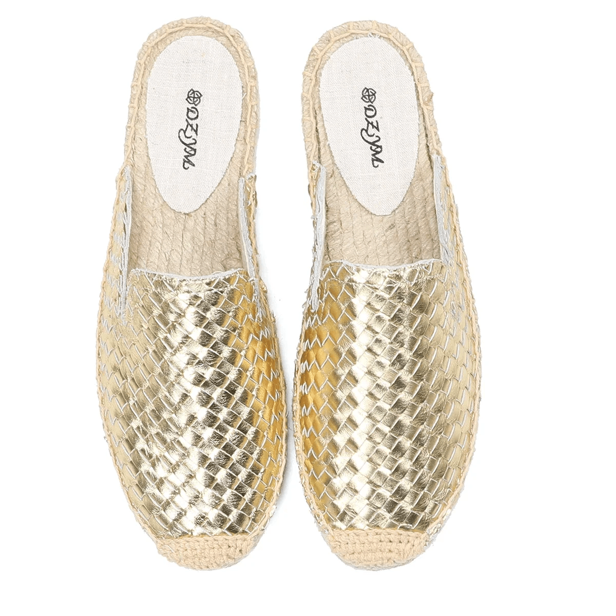 USS Shoes Lina Women's Woven Leather Flat Mules