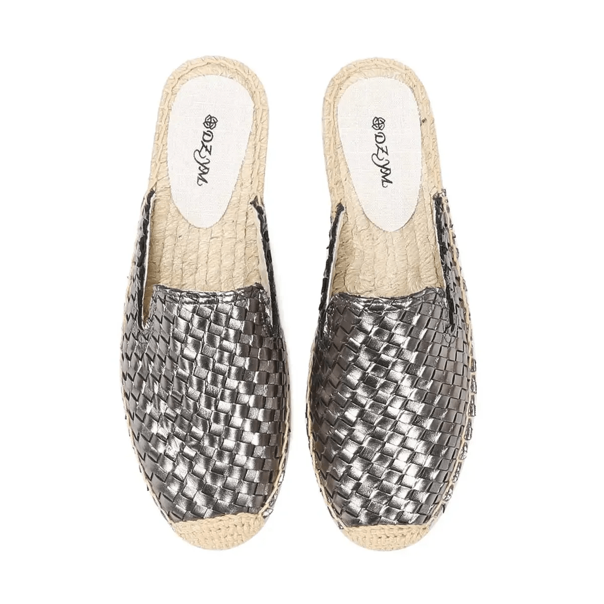 USS Shoes Lina Women's Woven Leather Flat Mules