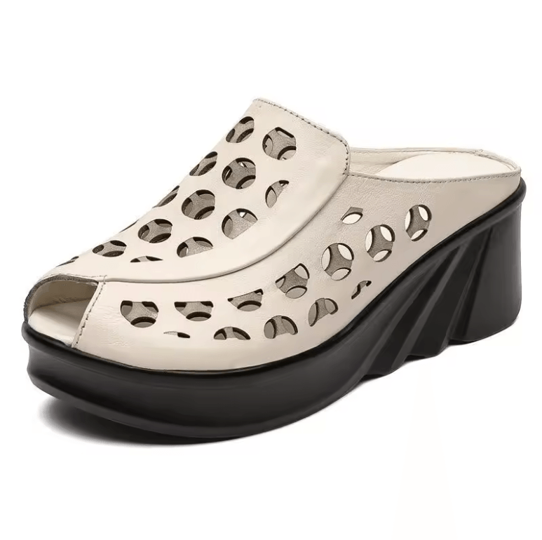 USS Shoes Liona Women's Platform Fish Mouth Outsides Wedges Sandals