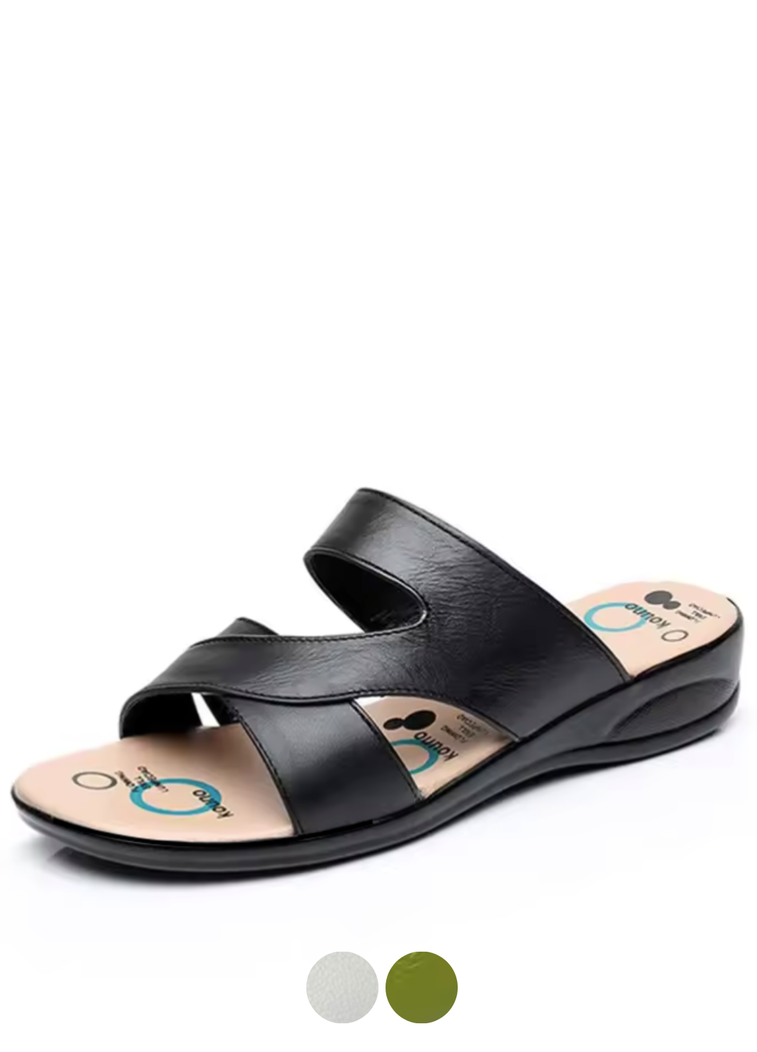 USS Shoes Lory Women's Leather Slide Sandals - Luxuryurbanwear