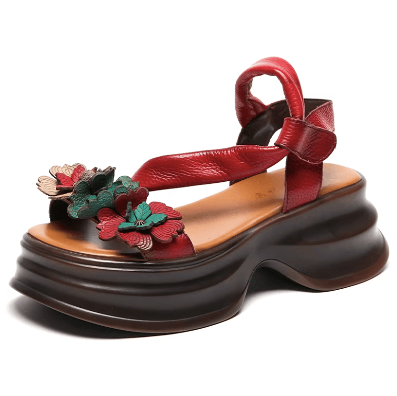 USS Shoes Lucia Women's Hook & Loop Retro Platform Sandals