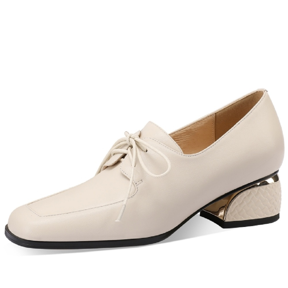 USS Shoes Luigi Women's Leather Cross-Tied Pumps - Luxuryurbanwear