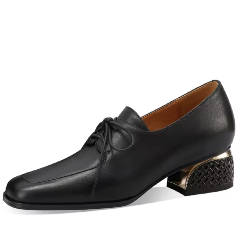 USS Shoes Luigi Women's Leather Cross-Tied Pumps - Luxuryurbanwear