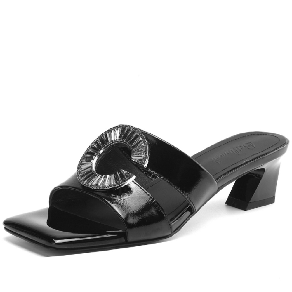 USS Shoes Luisa Women's Leather Metal Decoration Rhinestone Sandals - Luxuryurbanwear