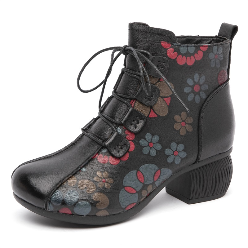 USS Shoes Magda Women's Print Ankle Boots - Luxuryurbanwear