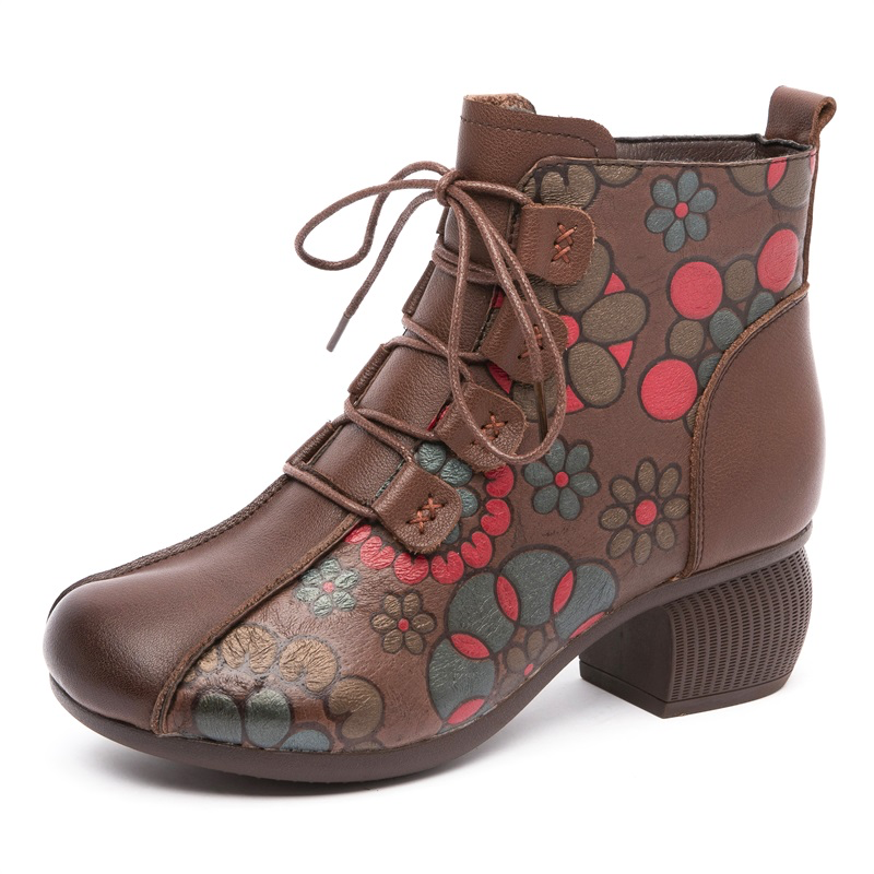 USS Shoes Magda Women's Print Ankle Boots - Luxuryurbanwear
