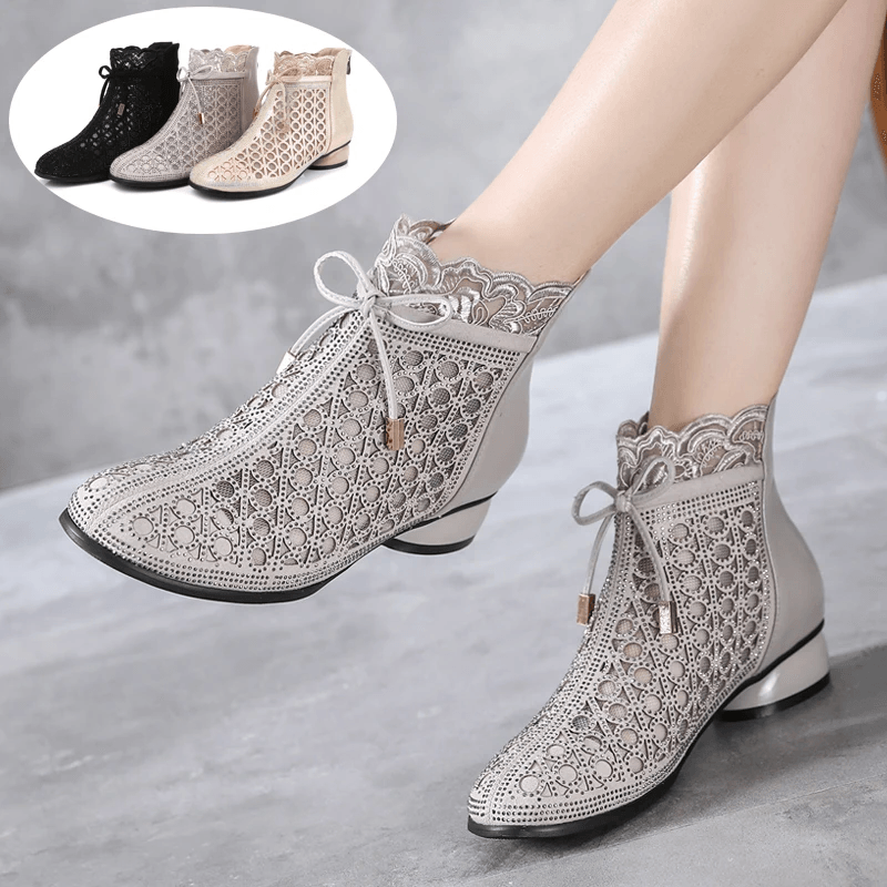 USS Shoes Manuela Women's Rhinestones Spring Ankle Boots