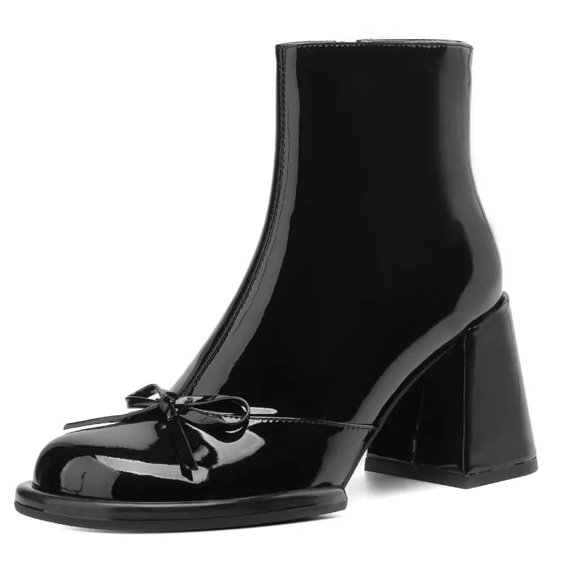 USS Shoes Marcella Women's Fashion Warm Square Heel Ankle Boots - Luxuryurbanwear