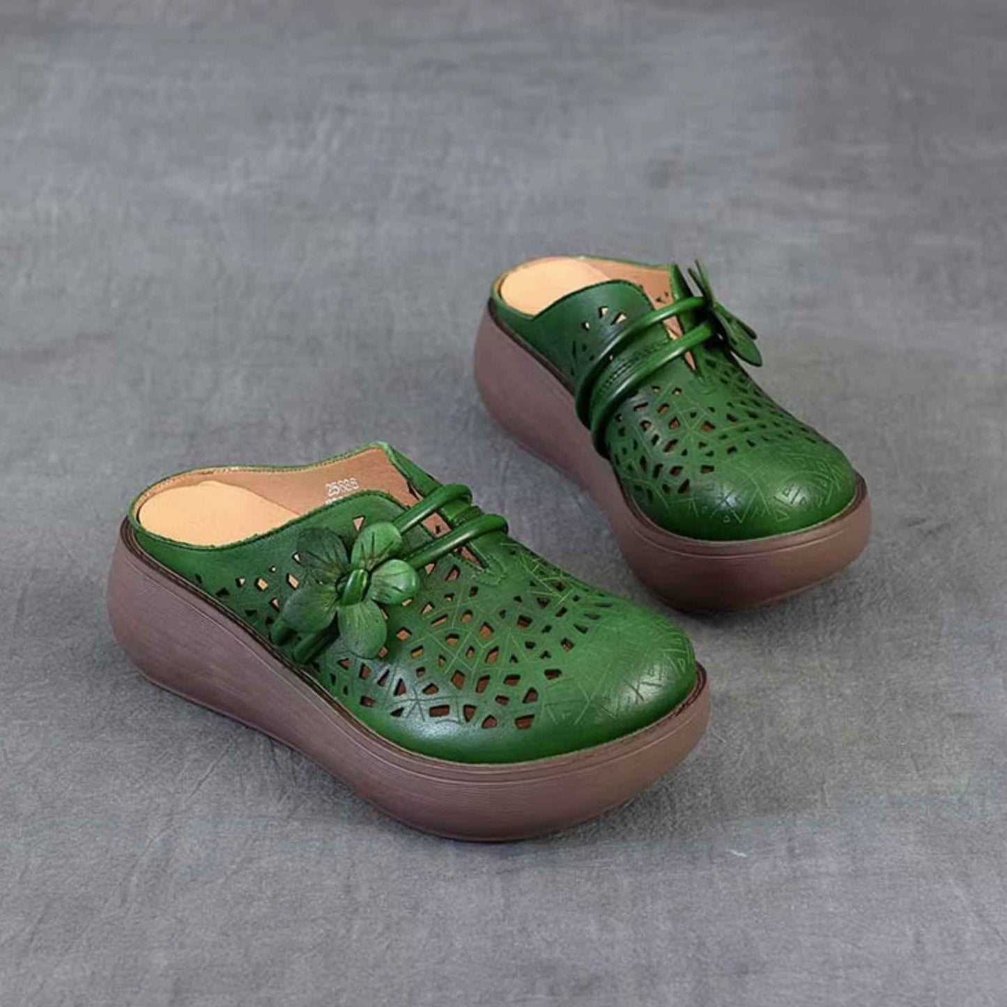 USS Shoes Margarita Women's Hollow Leather Wedges Slippers