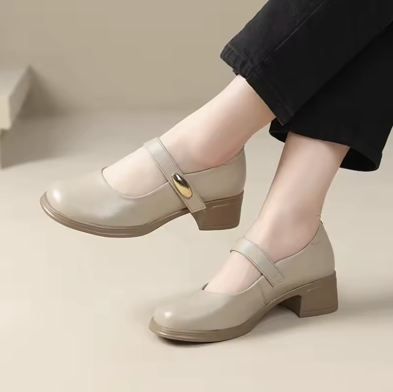 USS Shoes Mary Jane Women's Leather Pumps - Luxuryurbanwear