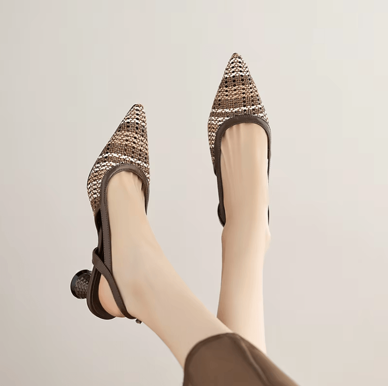 USS Shoes Mechy Women's Pointed Toe Woven Leather Sandals