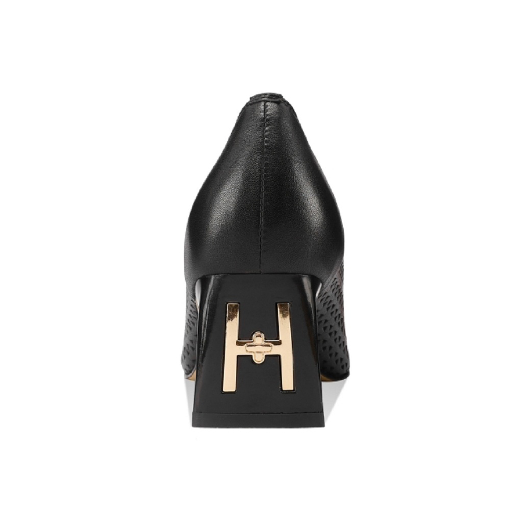 USS Shoes Melina Women's Butterfly Knot Square Toe Leather Pumps - Luxuryurbanwear
