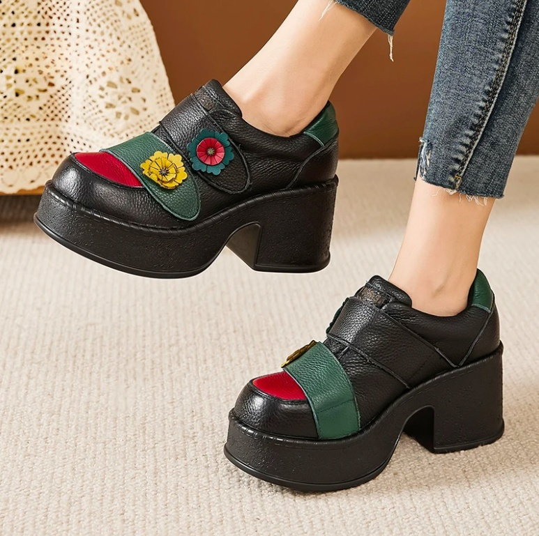 USS Shoes Melina Women's Color Flowers Non-Slip Platform Shoes