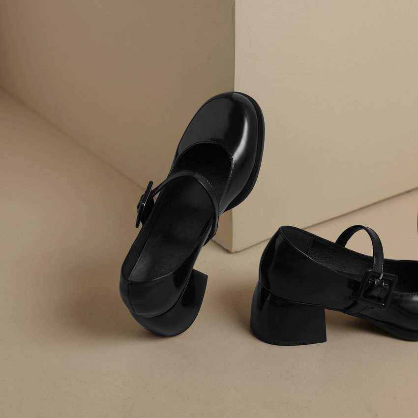 USS Shoes Milagros Women's Square Mid Heel Pumps - Luxuryurbanwear