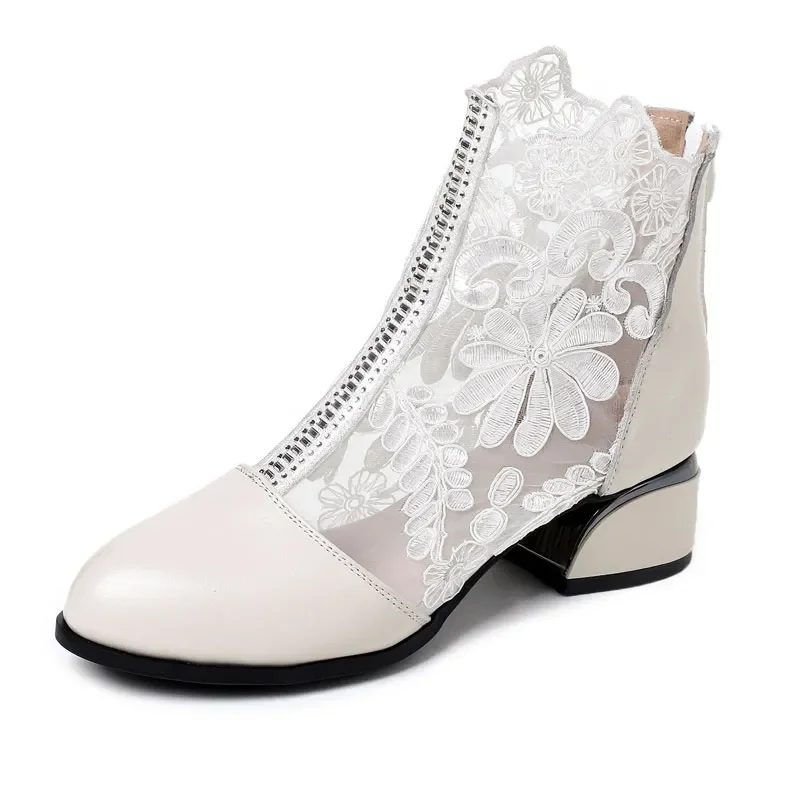 USS Shoes Mileidy Women's Square Heel Round Toe Ankle Boots - Luxuryurbanwear