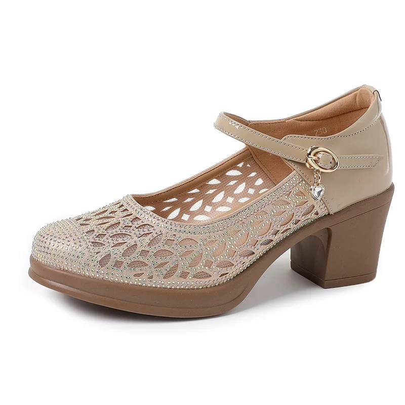 USS Shoes Miley Women's Hollow Leather Platform Pumps Sale Drop Gold (Size 7) - Luxuryurbanwear