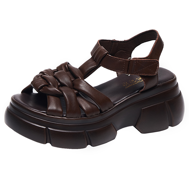USS Shoes Mistica Women's Leather Platform Sandals - Luxuryurbanwear