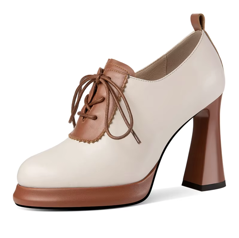 USS Shoes Nahomy Women's Leather High Heels Platform Pumps - Luxuryurbanwear