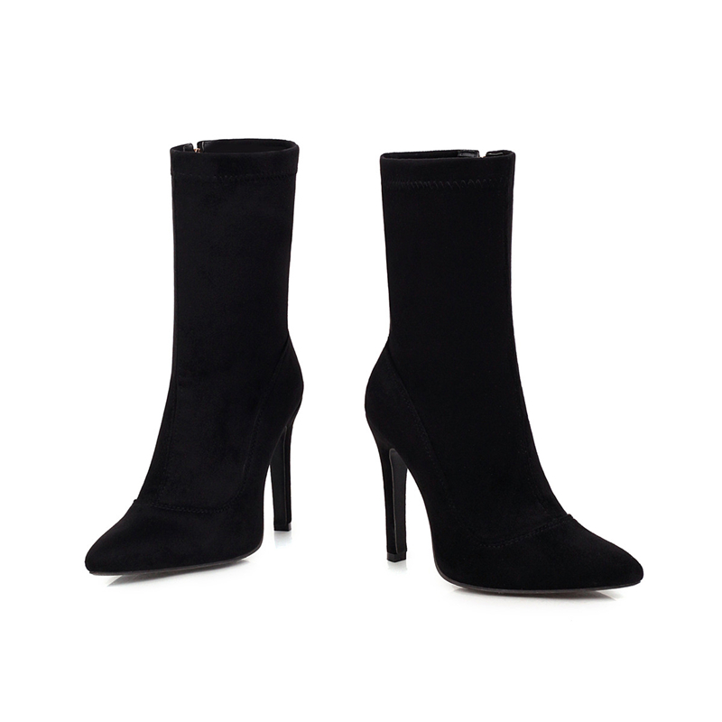 USS Shoes Nataly Women's Velvety Elastic Fall Boots - Luxuryurbanwear
