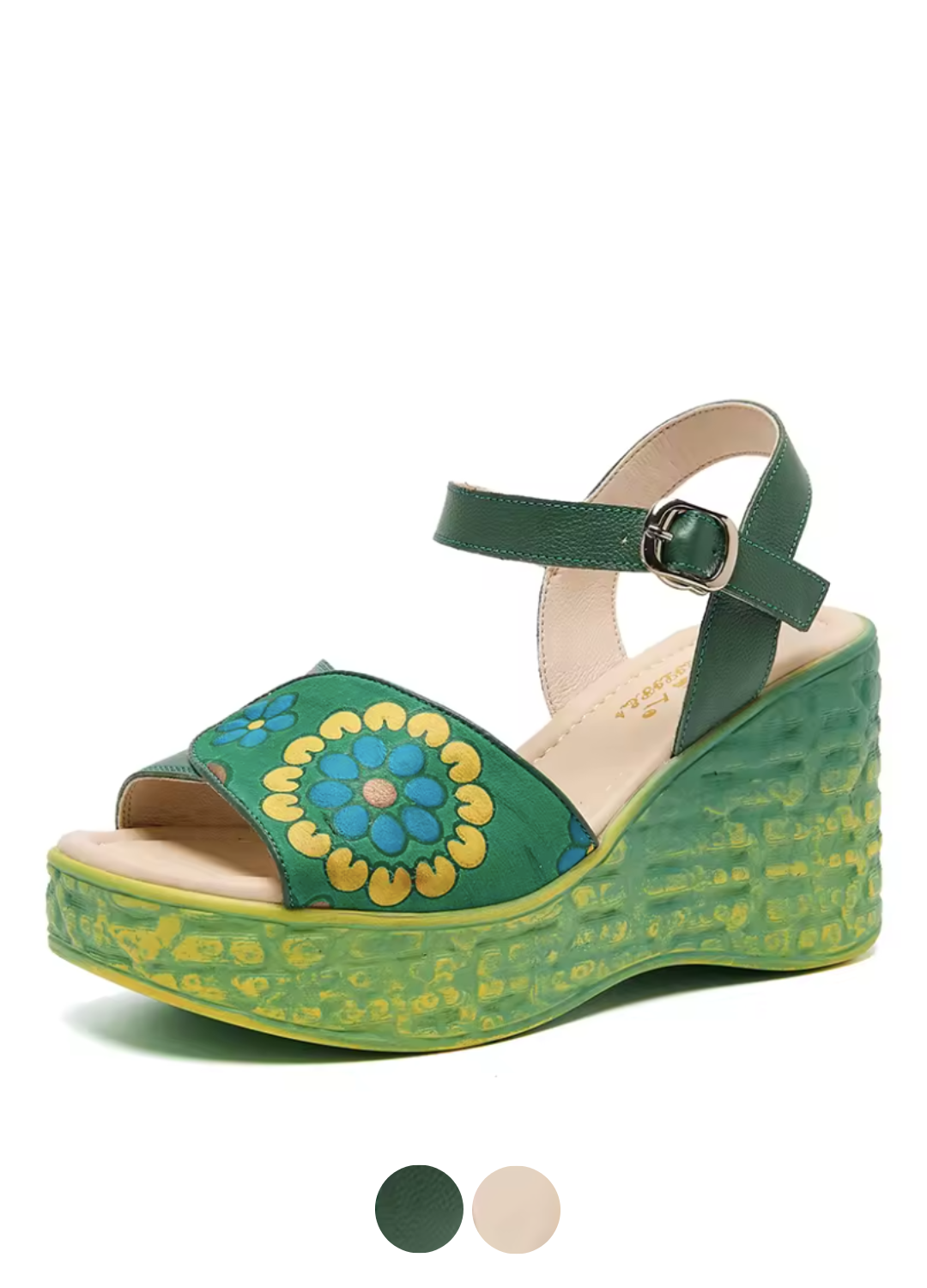 USS Shoes Nina Women's Bohemian Leather Wedge Sandals