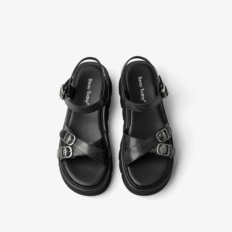 USS Shoes Nina Women's Comfortable Platform Leather Sandals - Luxuryurbanwear