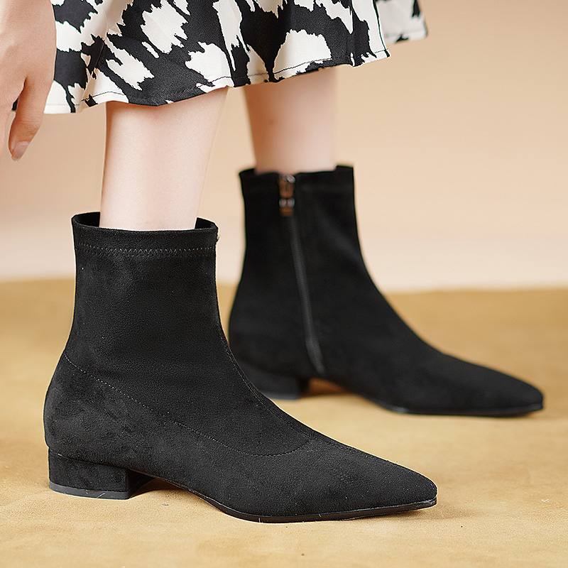 USS Shoes Nina Women's Suede Leather Ankle Boots - Luxuryurbanwear