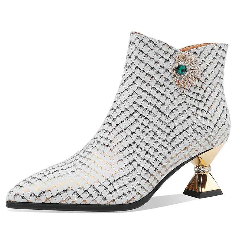 USS Shoes Noriel Women's Elegant Side Zipper Warm Ankle Boots