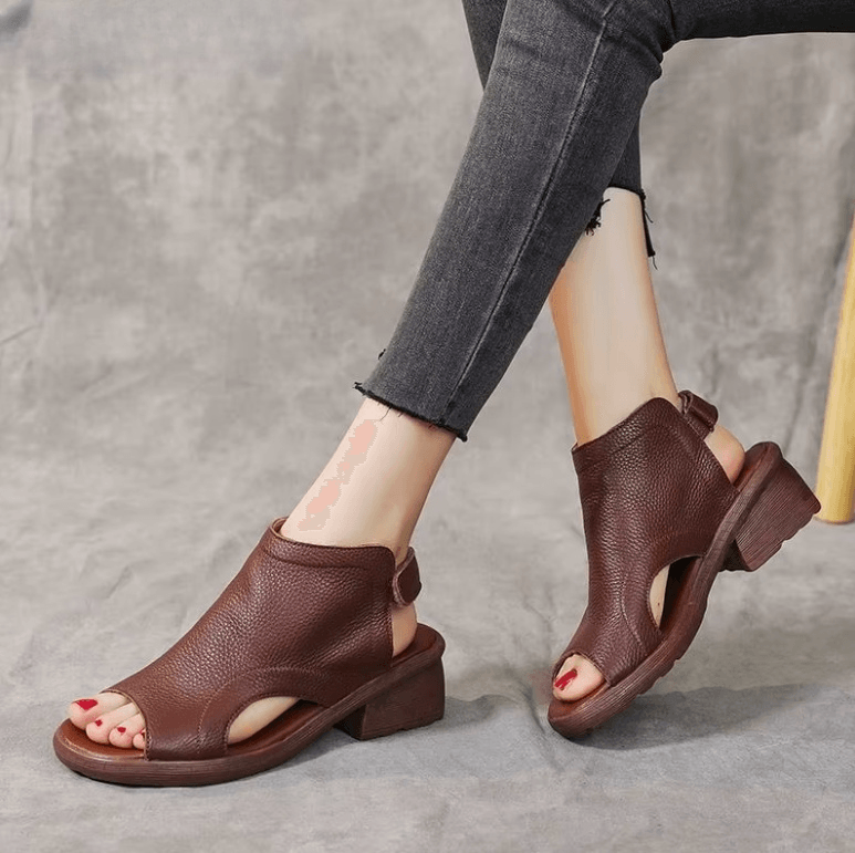 USS Shoes Olga Women's Leather Gladiator Open-Toe Sandals