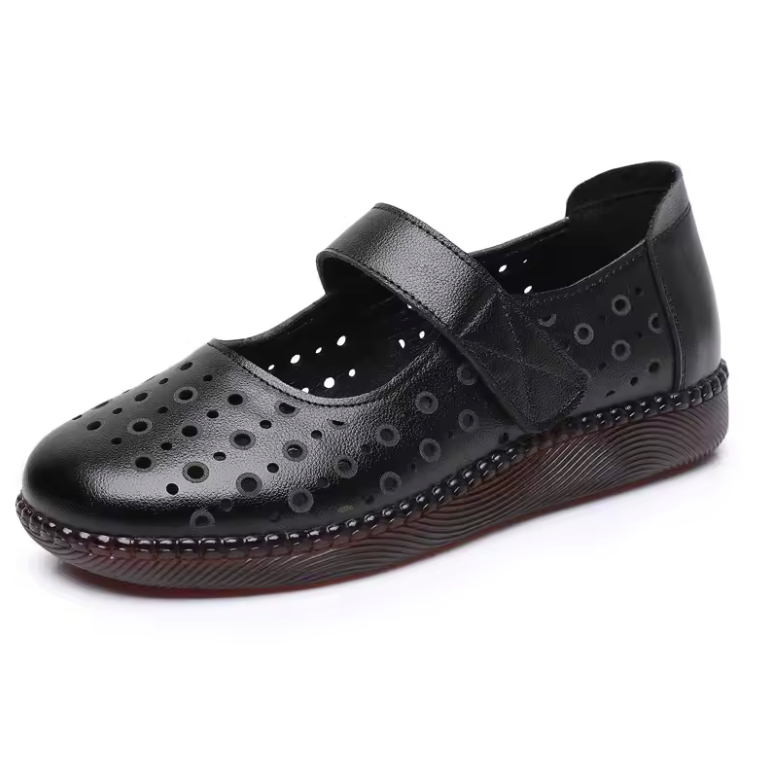 USS Shoes Olga Women's Leather Hook & Loop Sandals - Luxuryurbanwear