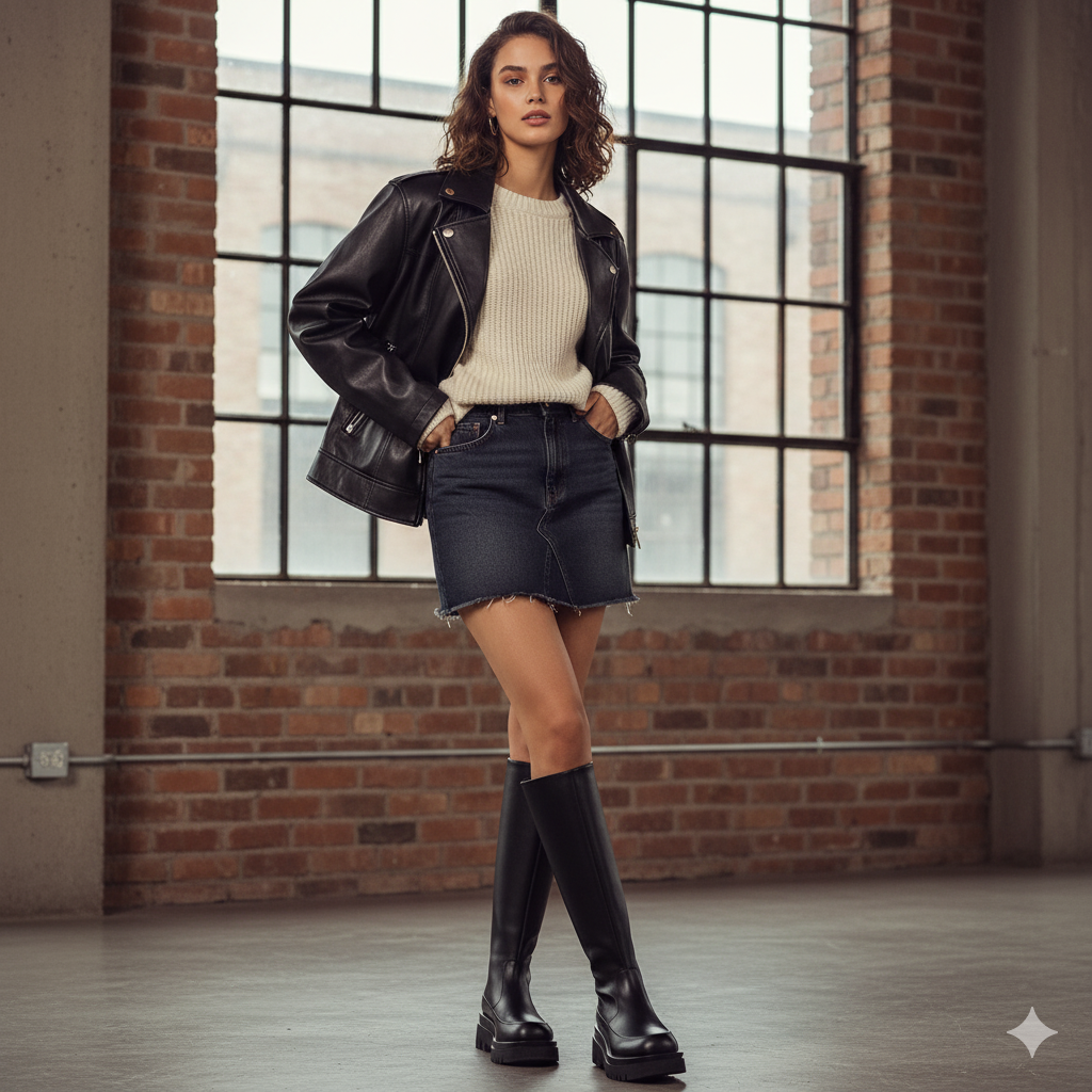 USS Shoes Olga Women's Long Leather Boots - Luxuryurbanwear