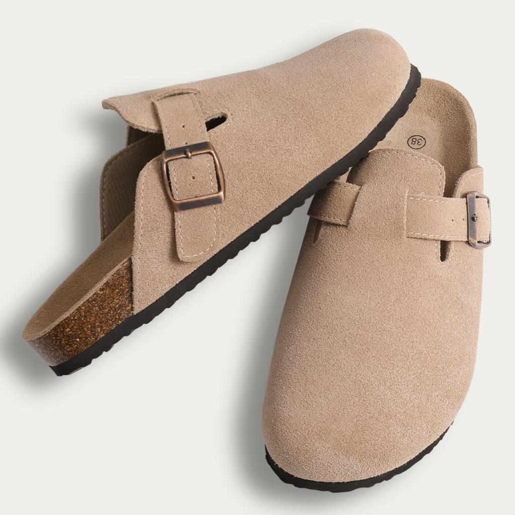 USS Shoes Oriana Women's Classic Suede Cork Clogs - Luxuryurbanwear