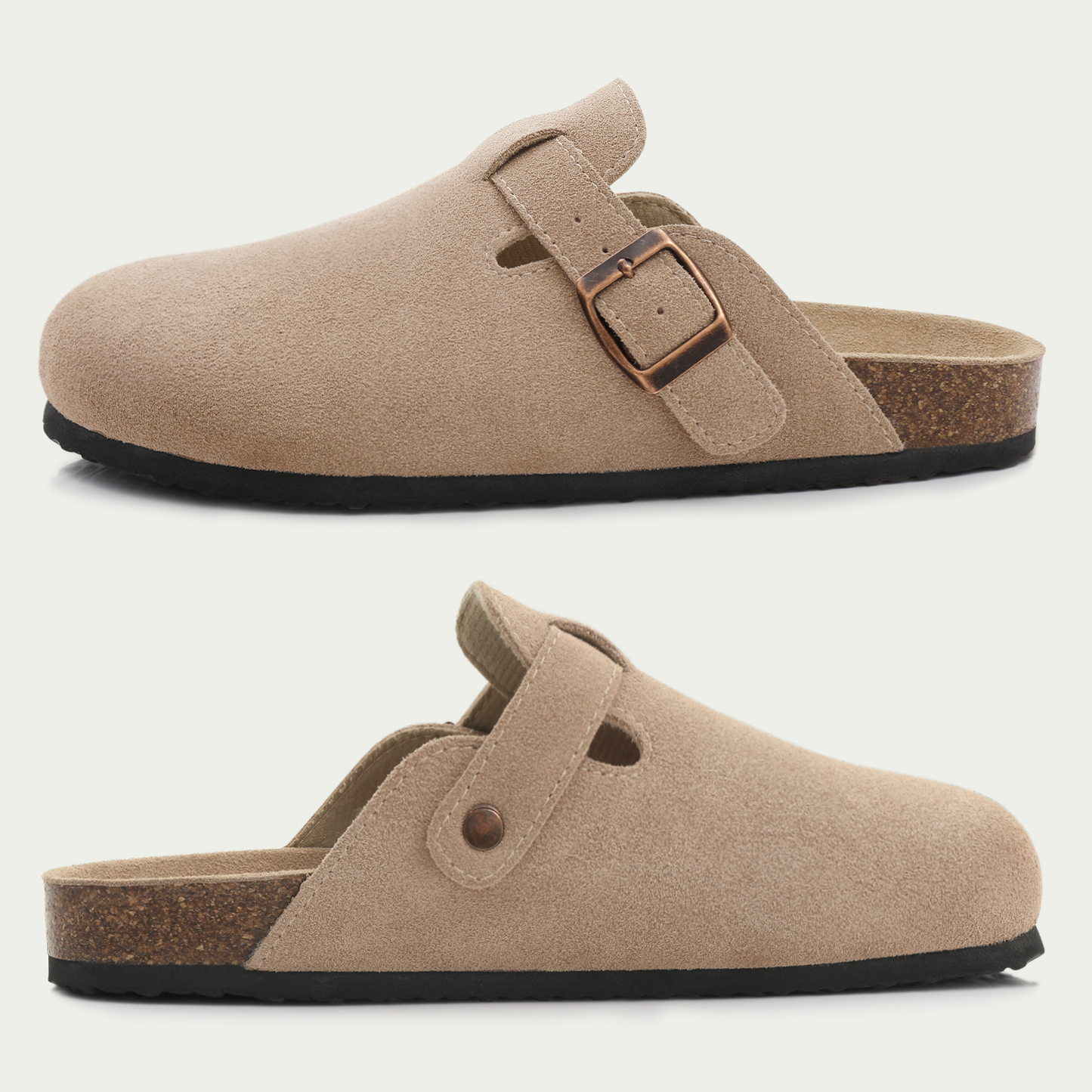 USS Shoes Oriana Women's Classic Suede Cork Clogs - Luxuryurbanwear
