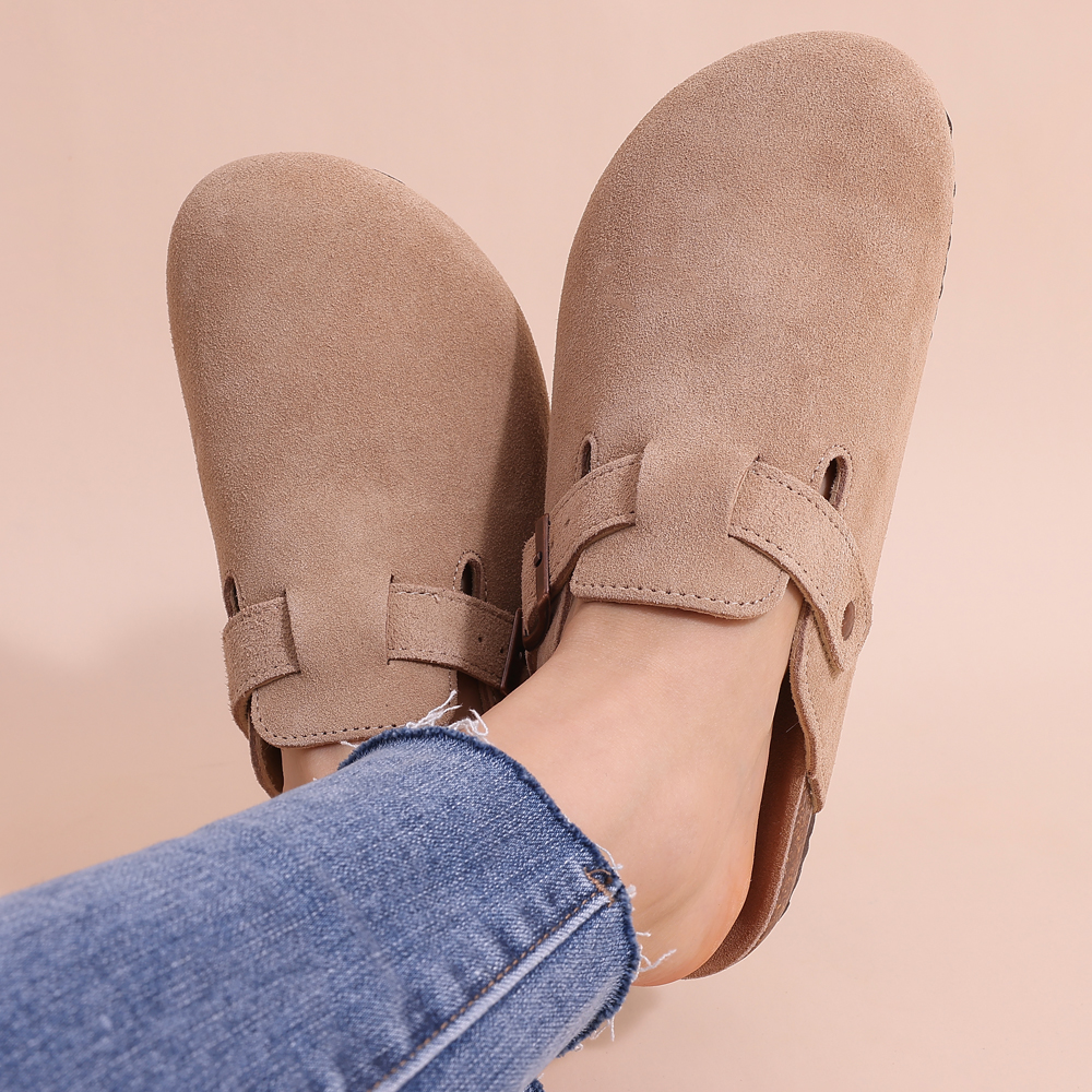 USS Shoes Oriana Women's Classic Suede Cork Clogs - Luxuryurbanwear