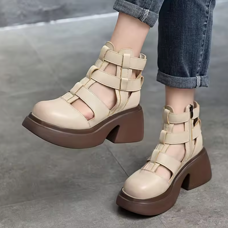 USS Shoes Oriana Women's Gladiator Zipper Platform Sandals