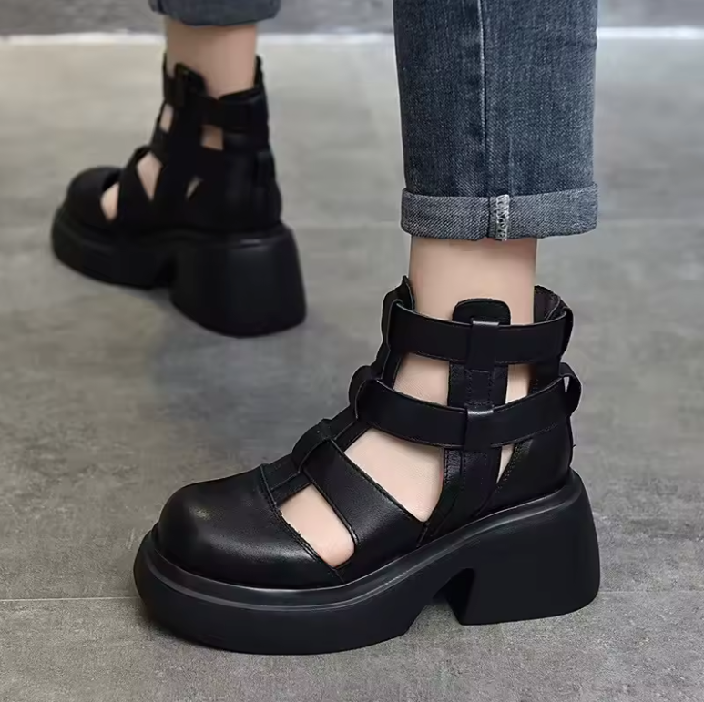 USS Shoes Oriana Women's Gladiator Zipper Platform Sandals