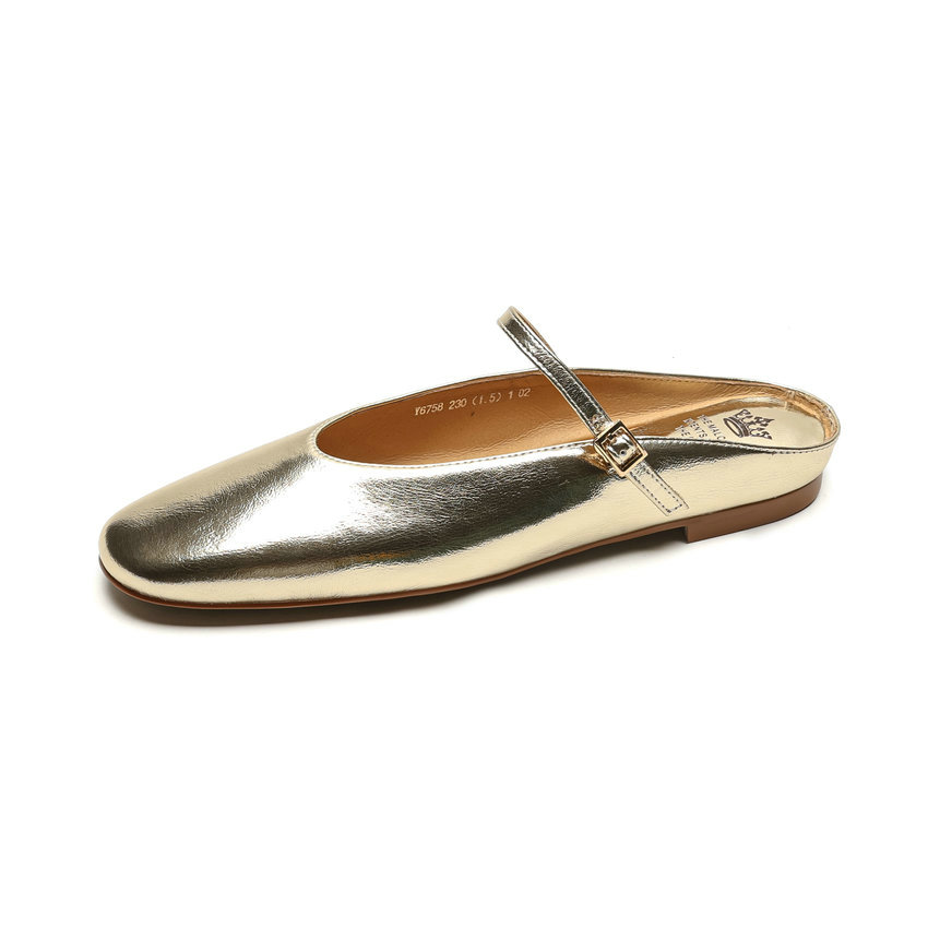 USS Shoes Oriana Women's Leather Summer Flat Mules - Luxuryurbanwear