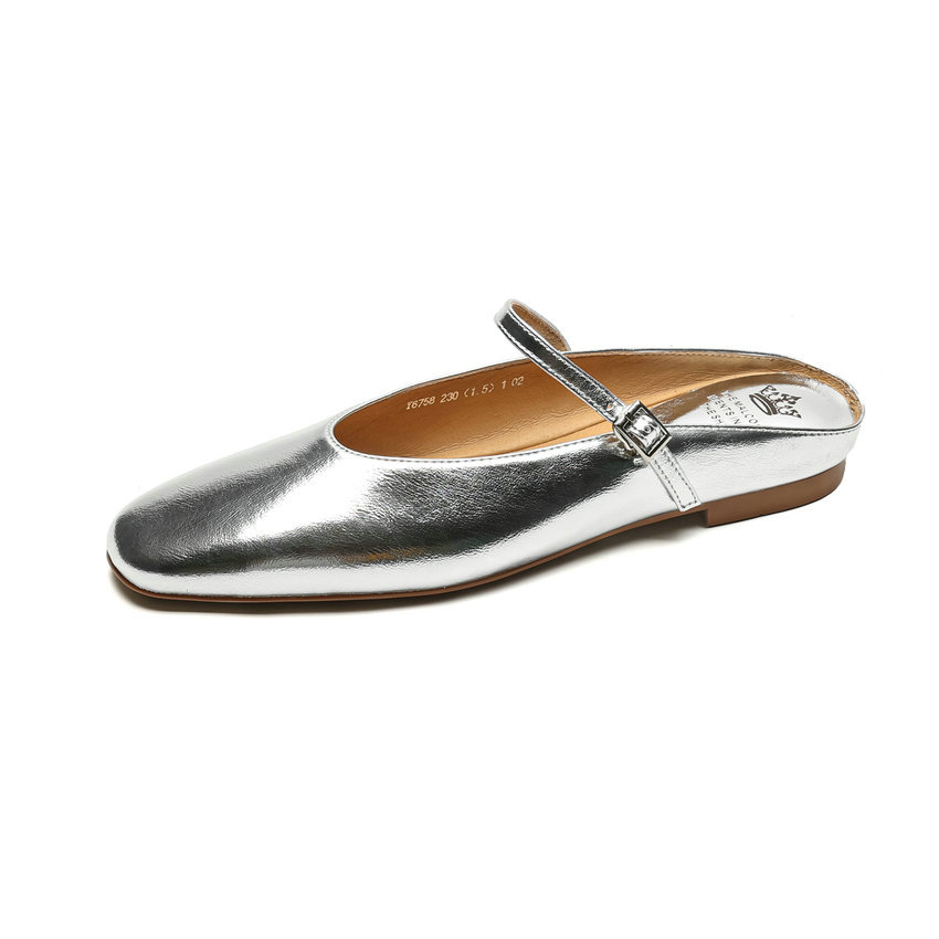 USS Shoes Oriana Women's Leather Summer Flat Mules - Luxuryurbanwear