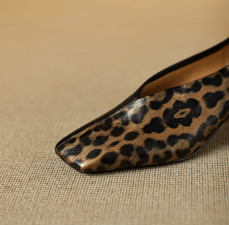 USS Shoes Paty Women's Leather Square Toe Sculpted Heel Pumps