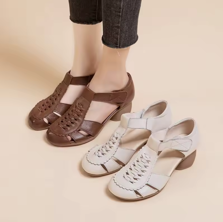 USS Shoes Pina Women's Hollow Leather Comfortable Sandals - Luxuryurbanwear