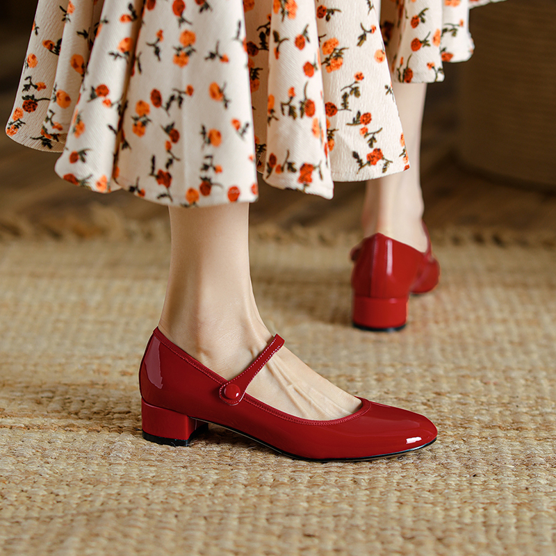USS Shoes Raimel Women's Patent Leather Low Heel Pumps - Luxuryurbanwear