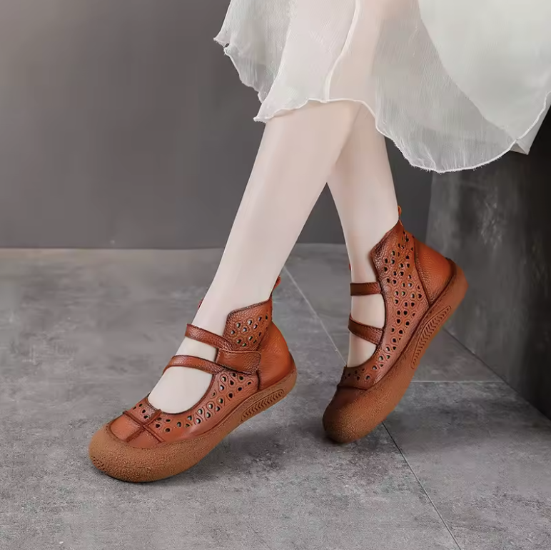 USS Shoes Reina Women's Retro Handmade Leather Sandals