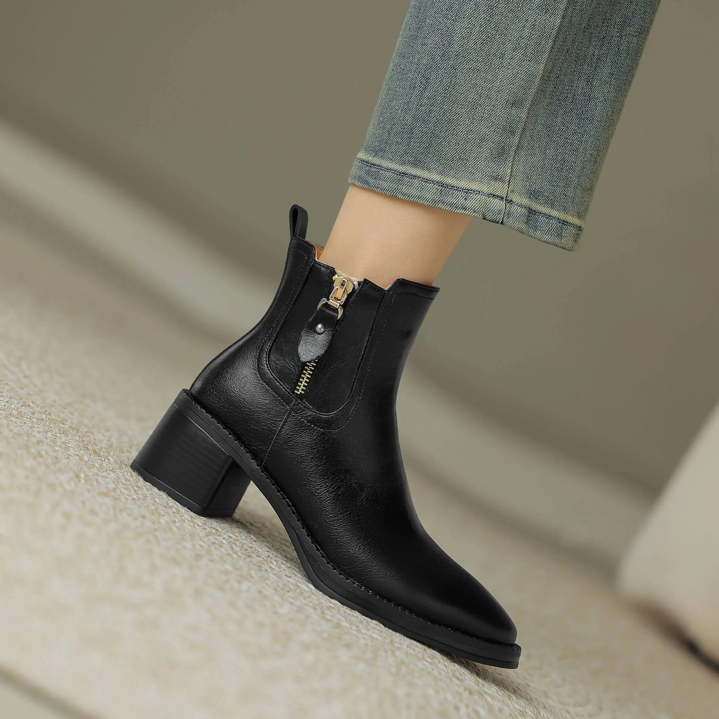 USS Shoes Rita Women's Leather Autumn Boots - Luxuryurbanwear