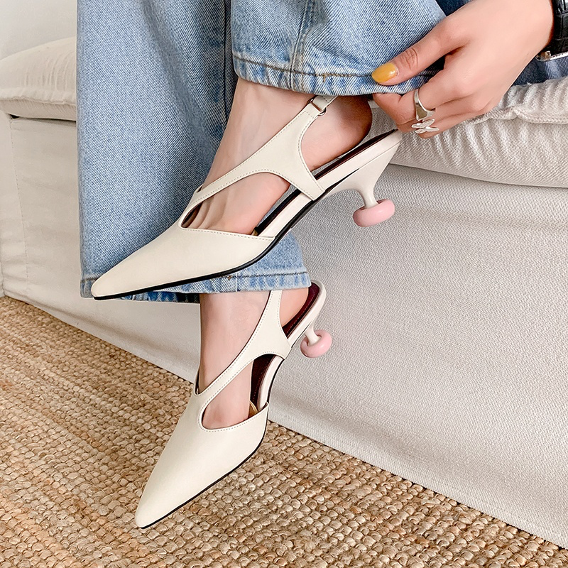 USS Shoes Rita Women's Pointed Toe Mid Heels Sandals - Luxuryurbanwear