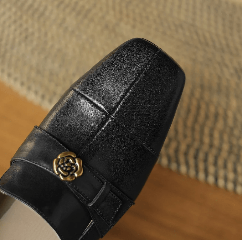 USS Shoes Anais Women's Leather Mid Heel British Sle Loafers