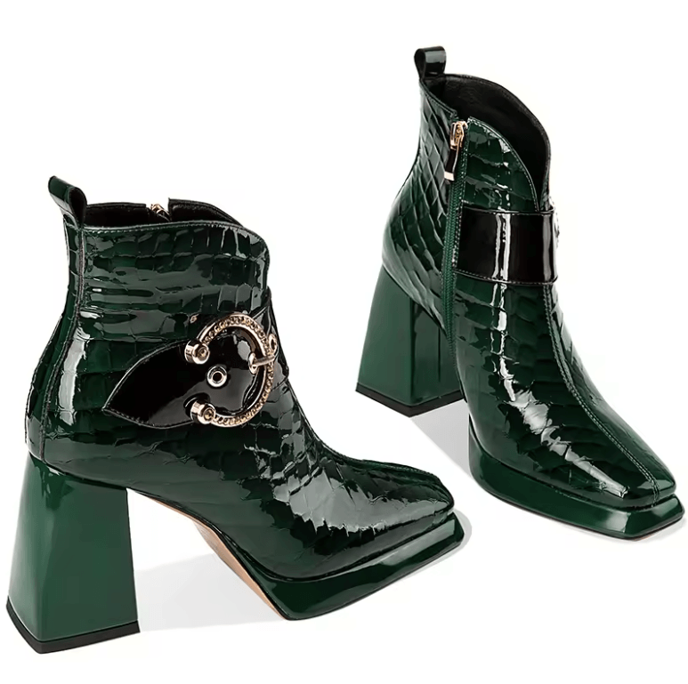 USS Shoes Romina Women's Square Heel Platform Ankle Boots
