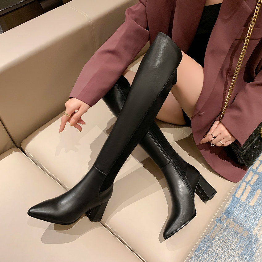 USS Shoes Safiro Women's Over The Knee Leather Boots - Luxuryurbanwear