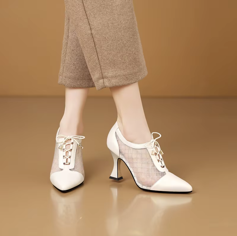 USS Shoes Selena Women's Quality Pointed Toe Cross Strap Pumps - Luxuryurbanwear