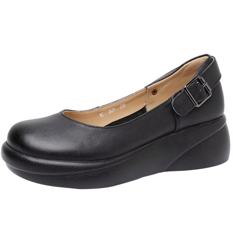 USS Shoes Silvana Women's Soft Round Toe Leather Platform Shoes