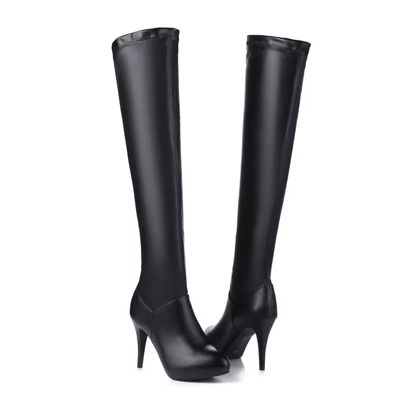 USS Shoes Silvia Women's Elastic Over Knee Boots - Luxuryurbanwear